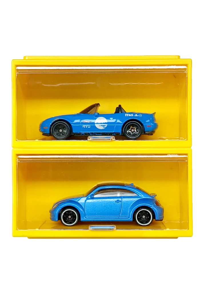 EXCLUSIVES Hot Wheels Premium - 1 Car Display - Yellow Container Stackable Collector Plastic Case (Type 10) - 1:64 Scale (CAR NOT INCLUDED) - Image 4