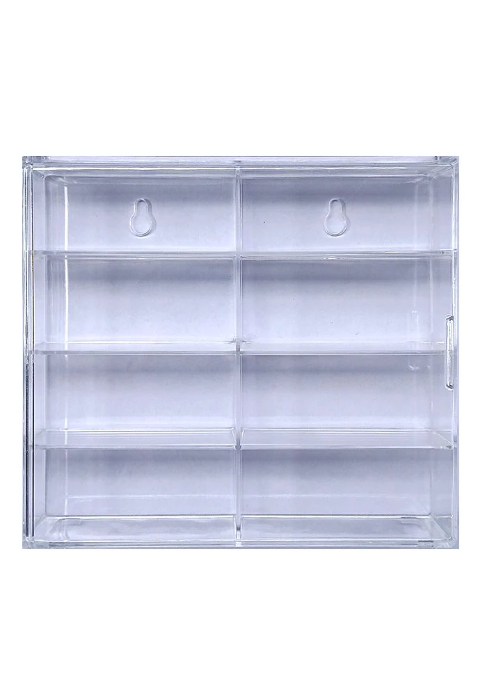EXCLUSIVES Hot Wheels Premium - 8 Cars Display - High Quality Large Grid Transparent Vertical Collector Plastic Case with Front Flap - 1:64 Scale (Type 3) (CARS NOT INCLUDED) - Image 2