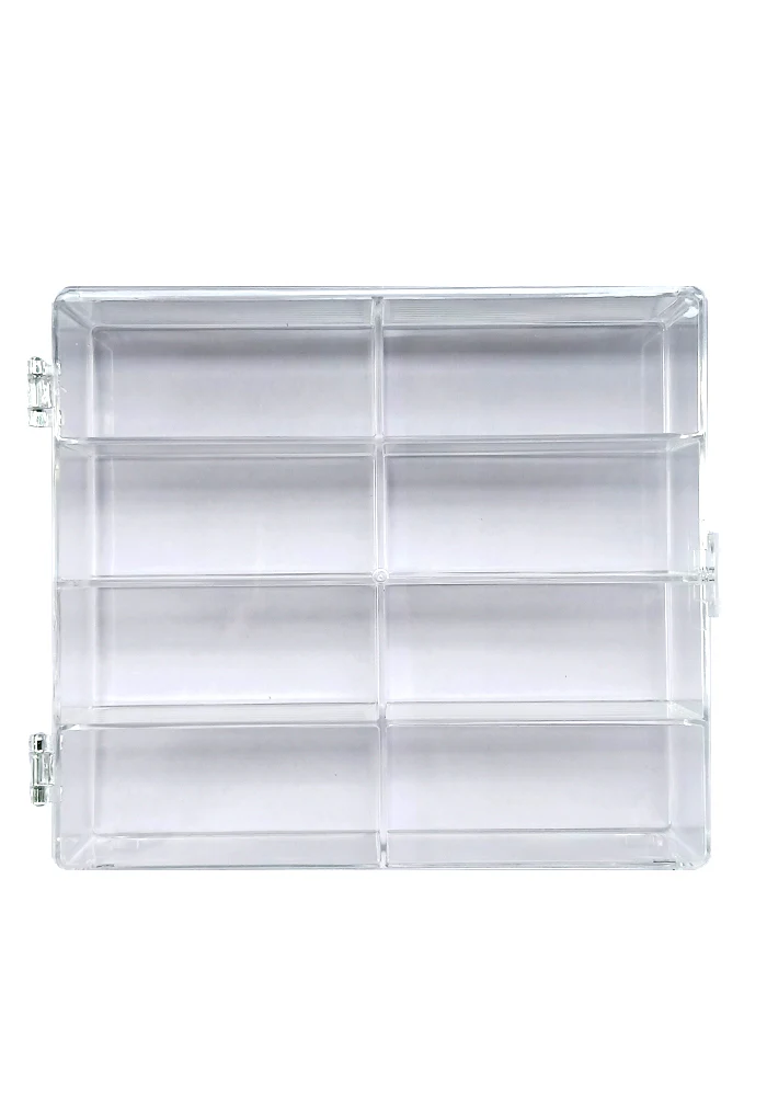 EXCLUSIVES Hot Wheels Premium - 8 Cars Display - Large Grid Transparent Vertical Collector Plastic Case with Front Flap - 1:64 Scale (Type 1) (CARS NOT INCLUDED) - Image 2