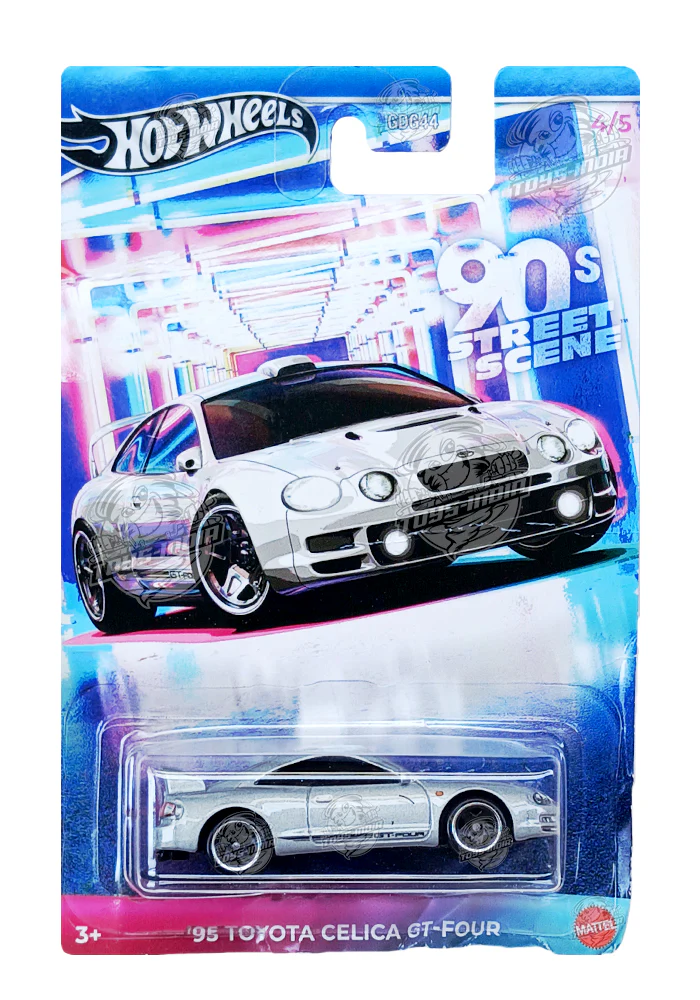 EXCLUSIVES Hot Wheels Premium '95 Toyota Celica GT-Four - Grey - 2024 Card (Card Damage & Blister Damage / Car in Excellent Condition) (With Protector Case)
