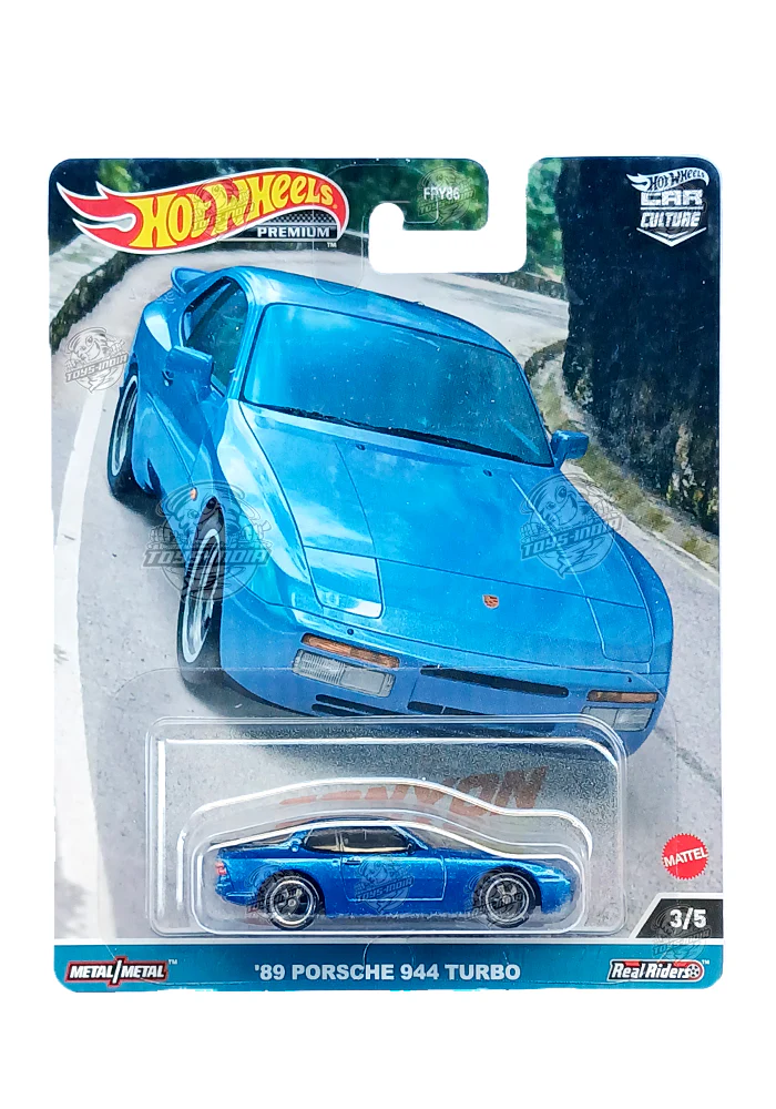 EXCLUSIVES Hot Wheels Premium Canyon Warriors '89 Porsche 944 Turbo - Blue - 2022 Card