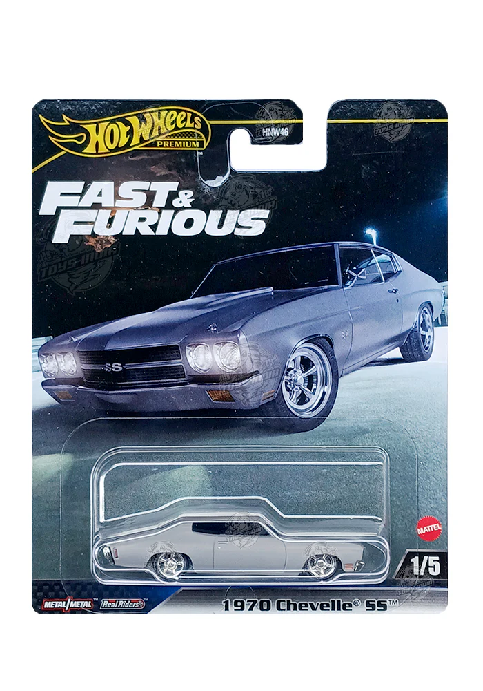 EXCLUSIVES Hot Wheels Premium Fast & Furious 1970 Chevelle SS - Grey - 2024 Card (With Protector Case)