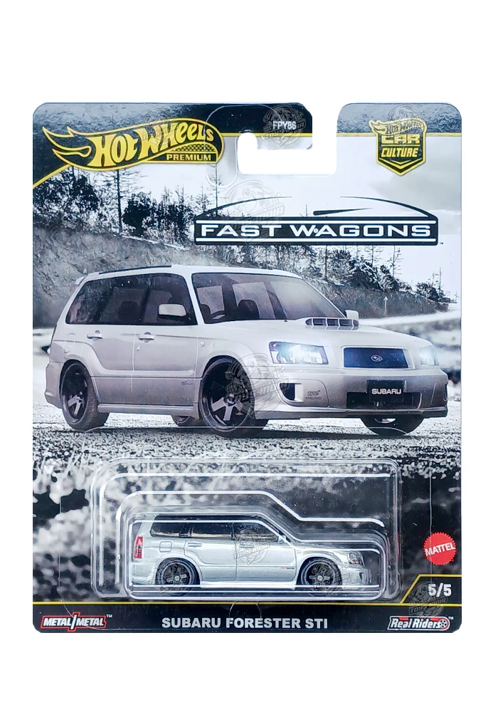 EXCLUSIVES Hot Wheels Premium Fast Wagons Subaru Forester STI - Silver - 2024 Card