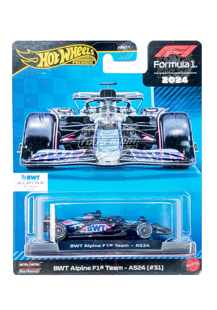 EXCLUSIVES Hot Wheels Premium Formula 1 BWT Alpine F1 Team - A524 (#31) - Black / Blue - 2025 Card