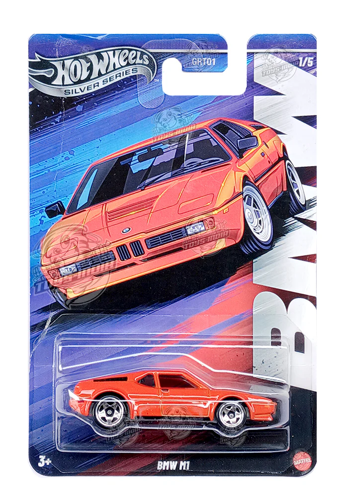 EXCLUSIVES Hot Wheels Premium Silver Series BMW M1 - Orange - 2025 Card (Creased Card / Car in Excellent Condition) (With Protector Case)