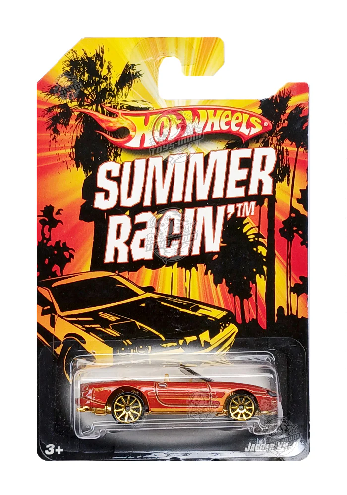 EXCLUSIVES Hot Wheels Premium Summer Racin' Jaguar XK-8 - Orange - 2009 Card (With Protector Case)