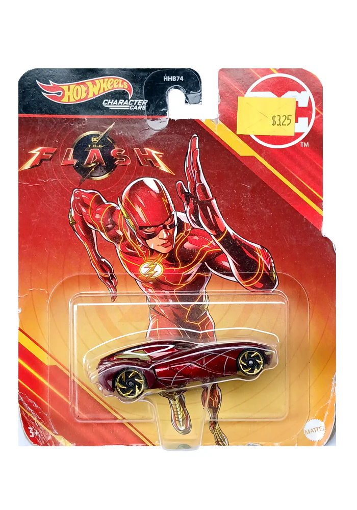EXCLUSIVES Hot Wheels Premium The Flash - Red - 2021 Card (Creased Card / Car in Excellent Condition)