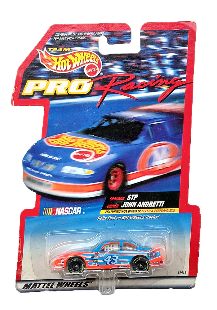 EXCLUSIVES Hot Wheels PRO Racing Sponsor STP Driver John Andretti - Blue / Orange
