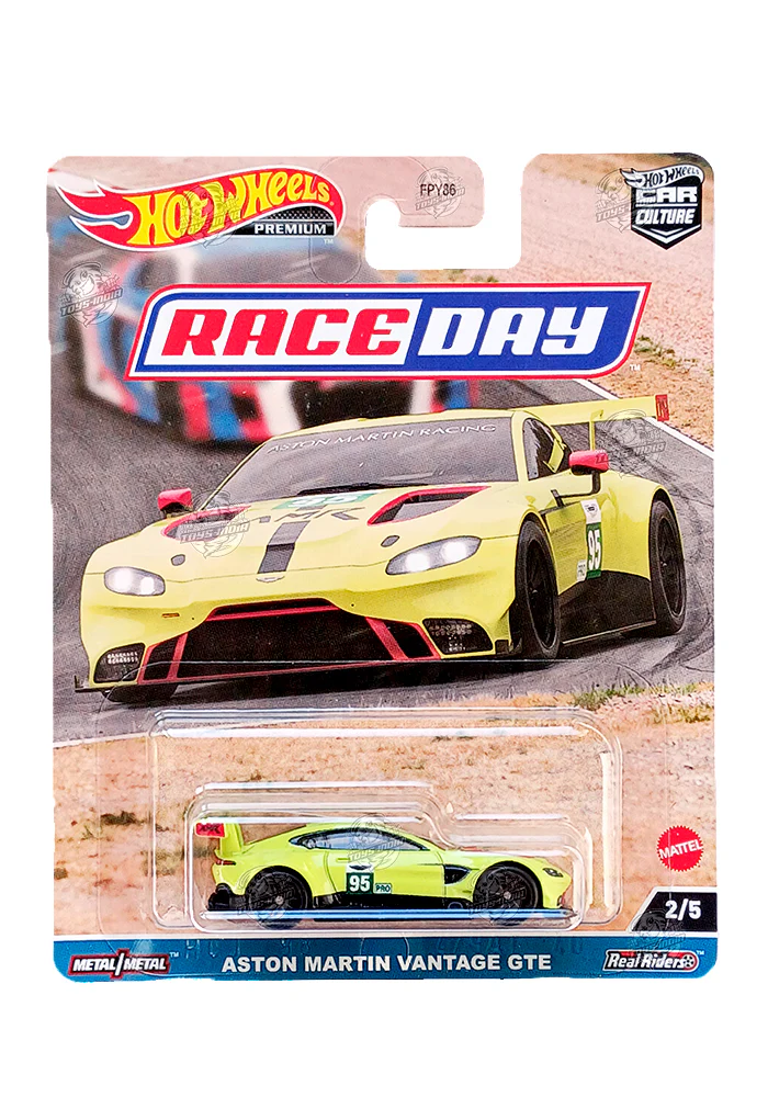 EXCLUSIVES Hot Wheels Race Day Collection Aston Martin Vantage GTE - Green - 2022 Card