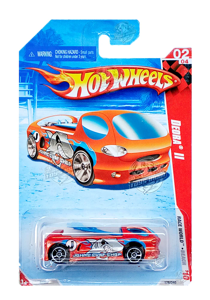 EXCLUSIVES Hot Wheels Race World Beach Deora II - Orange - 2009 Card (With Protector Case)