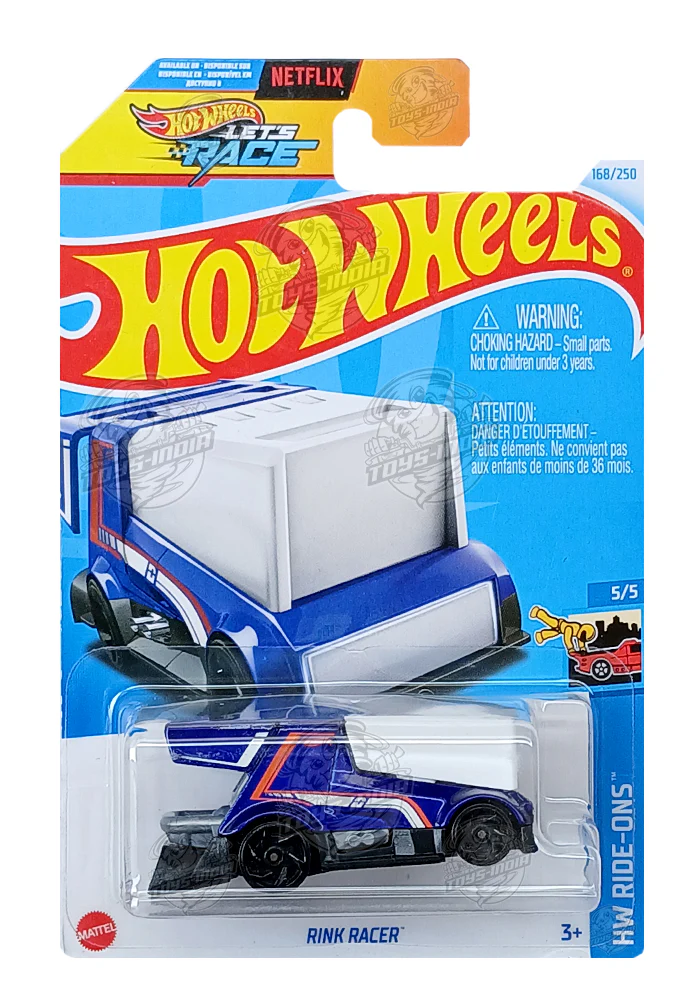 EXCLUSIVES Hot Wheels Rink Racer - Blue / White - 2021 Card (With Protector Case)