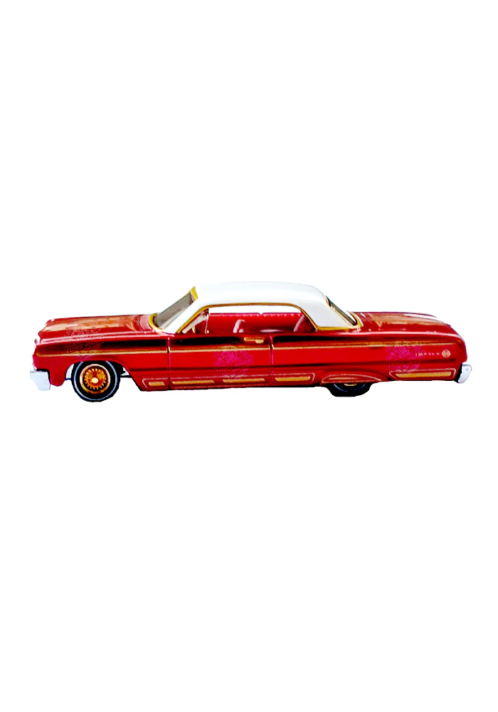 EXCLUSIVES Hot Wheels RLC Collectors 1964 Chevrolet Impala - Red / White - 2023 Card - Image 2