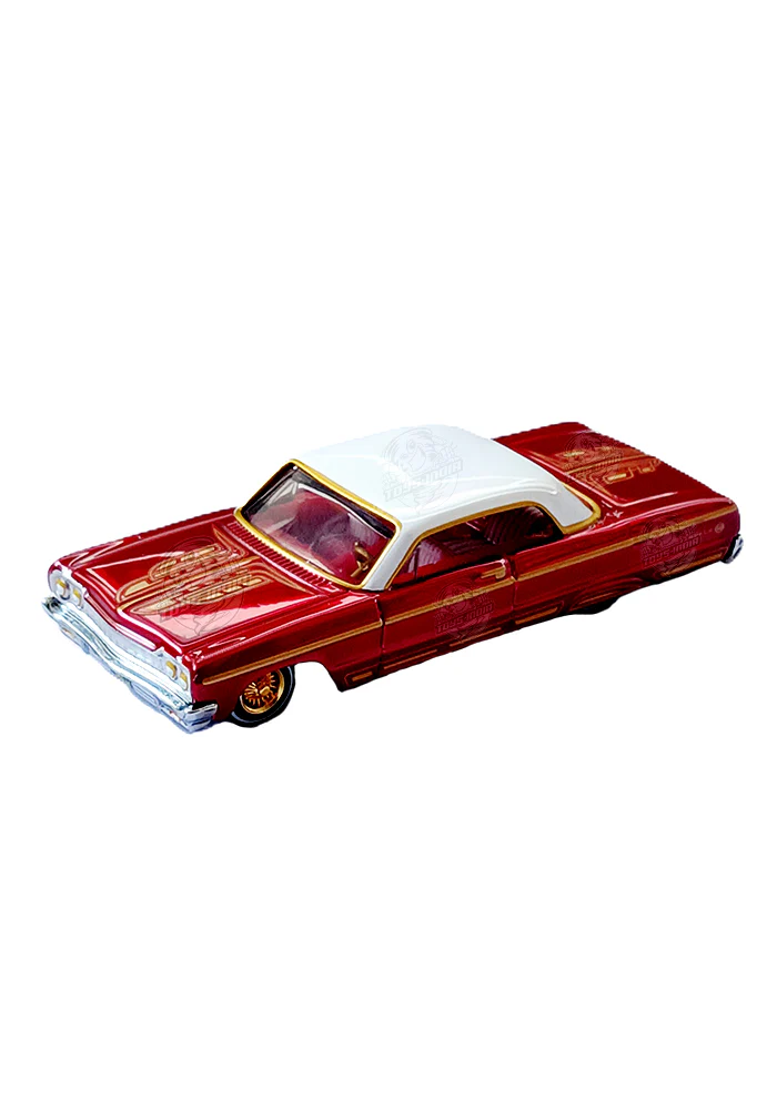 EXCLUSIVES Hot Wheels RLC Collectors 1964 Chevrolet Impala - Red / White - 2023 Card - Image 3