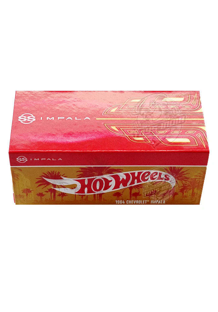 EXCLUSIVES Hot Wheels RLC Collectors 1964 Chevrolet Impala - Red / White - 2023 Card - Image 8