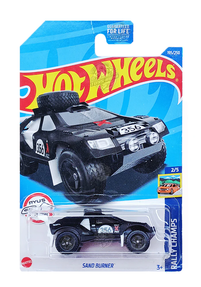 EXCLUSIVES Hot Wheels Sand Burner - Black - 2021 Card (With Protector Case)