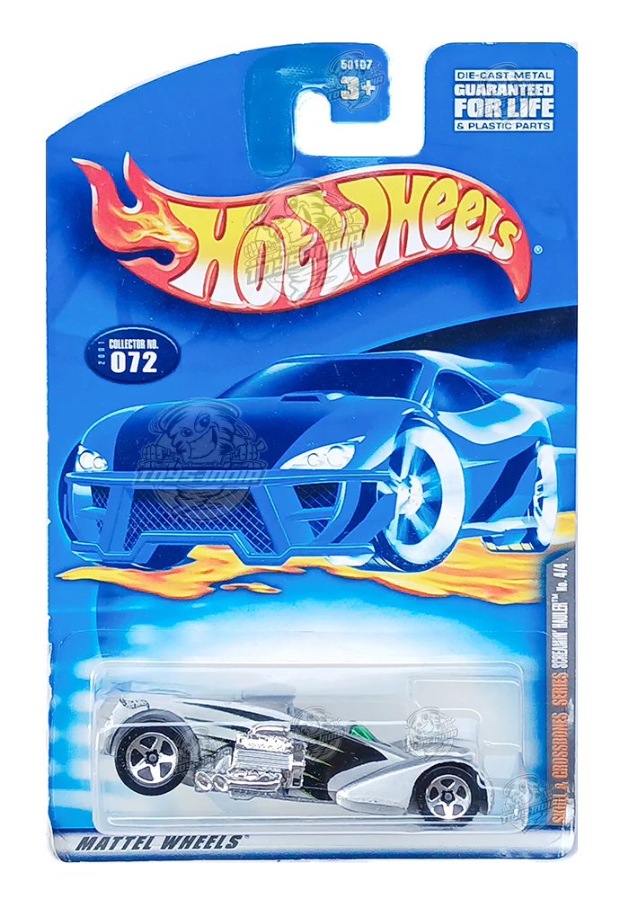 EXCLUSIVES Hot Wheels Screamin' Hauler - Silver - 2000 Card (With Protector Case)