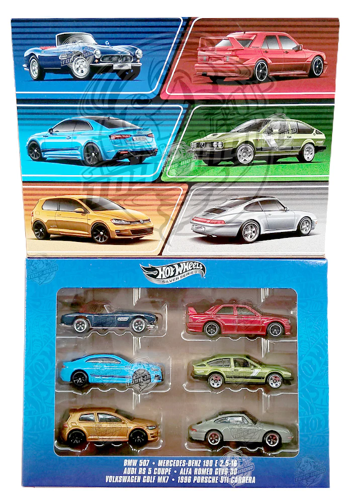 EXCLUSIVES Hot Wheels Silver Series Europe - Pack of 6 Cars - 2024 Card - Image 2