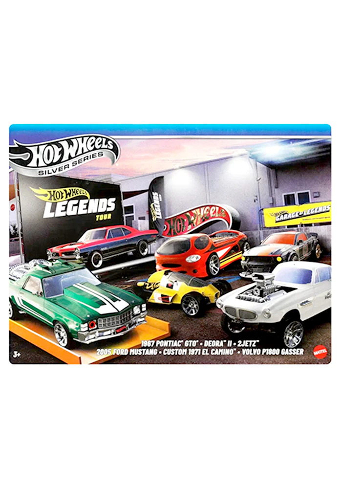 EXCLUSIVES Hot Wheels Silver Series Legends Tour - Pack of 6 Cars - 2024 Card - Image 3