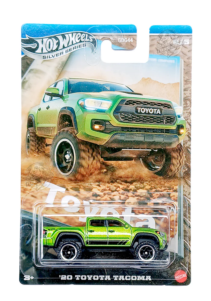EXCLUSIVES Hot Wheels Silver Series '20 Toyota Tacoma - Green - 2024 Card (With Protector Case)