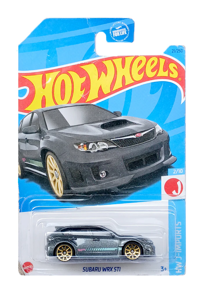 EXCLUSIVES Hot Wheels Subaru WRX STI - Grey - 2021 Card (Creased Card / Car in Excellent Condition) (With Protector Case) - Image 2