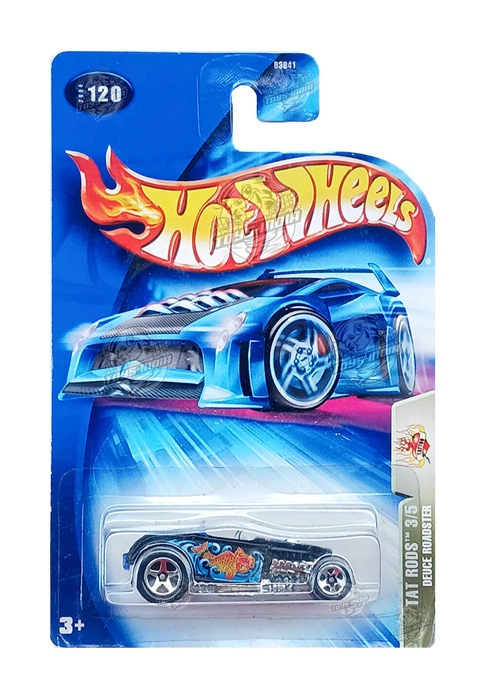 EXCLUSIVES Hot Wheels TAT Rods Deuce Roadster - Black - 2003 Card (With Protector Case)