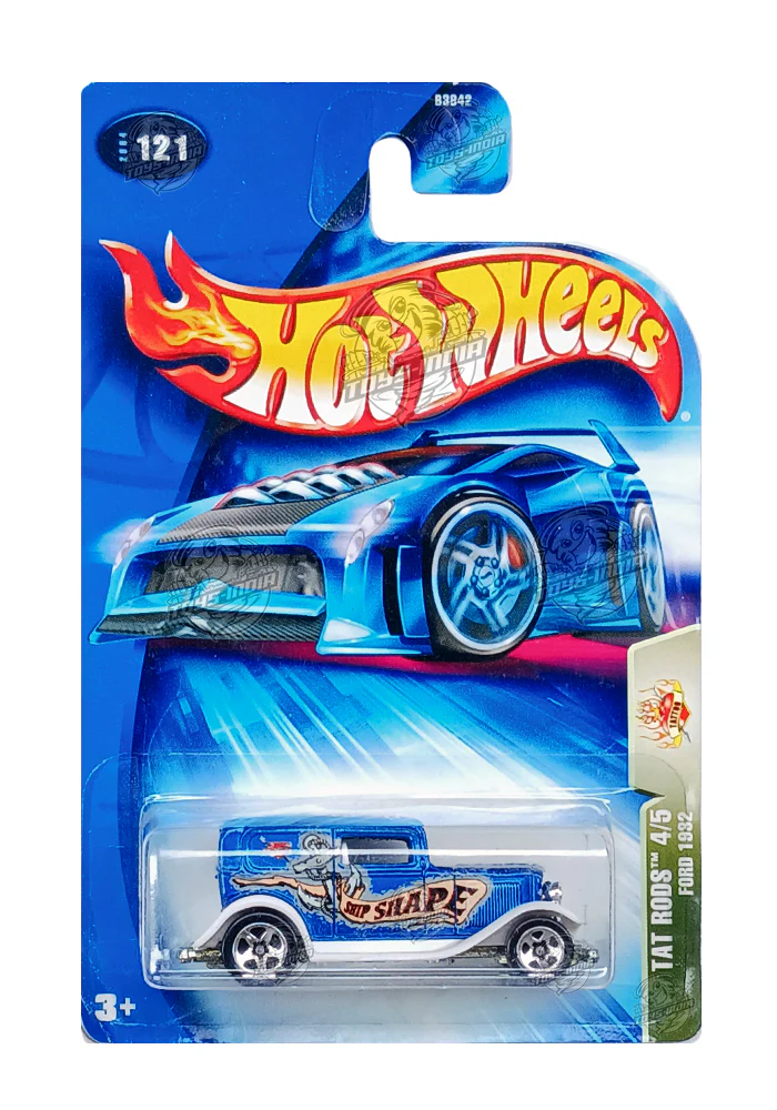 EXCLUSIVES Hot Wheels TAT Roos Ford 1932 - Blue - 2003 Card (With Protector Case)