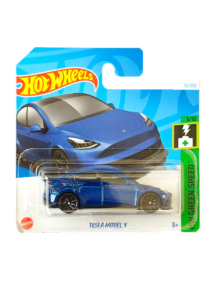EXCLUSIVES Hot Wheels Tesla Model V - Blue - 2021 Card (International Short Card)