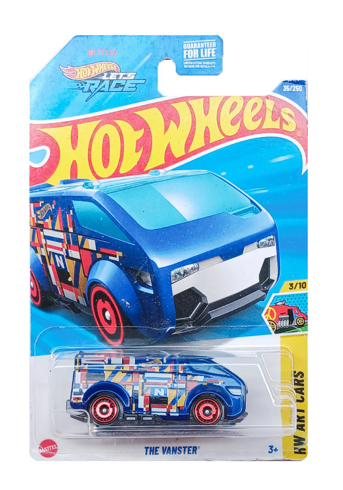 EXCLUSIVES Hot Wheels The Vanster - Blue / Yellow - 2024 Card (With Protector Case)