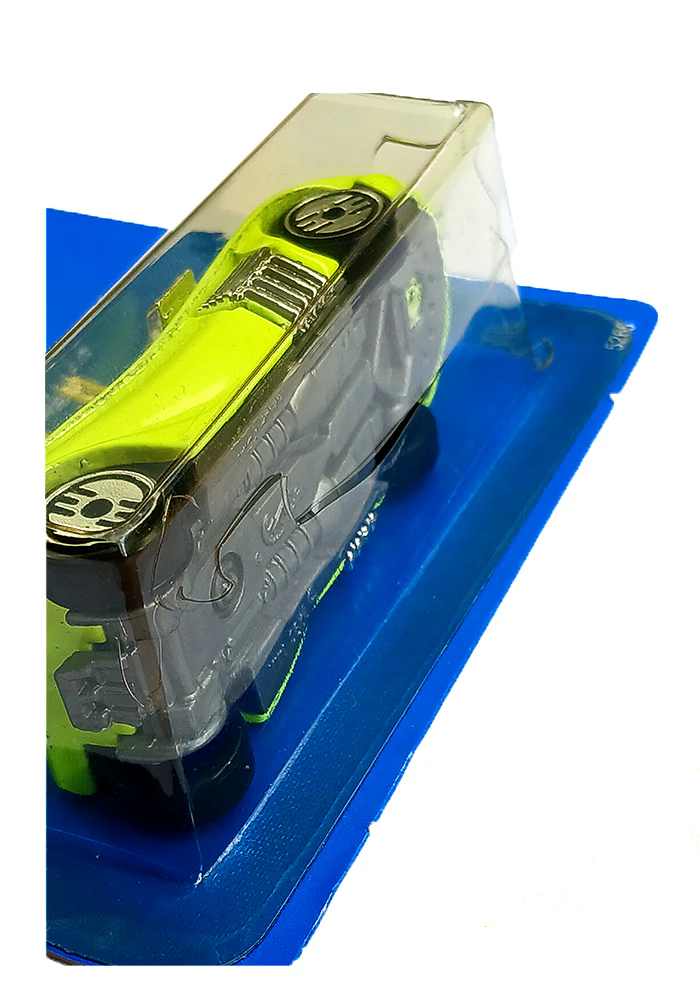 EXCLUSIVES Hot Wheels Twin mill II - Yellow - 1991 Card (Blister Damaged / Car in Excellent Condition) (With Protector Case) - Image 2