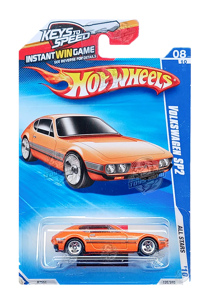 EXCLUSIVES Hot Wheels Volkswagen SP2 - Orange - 2009 Card (With Protector Case)