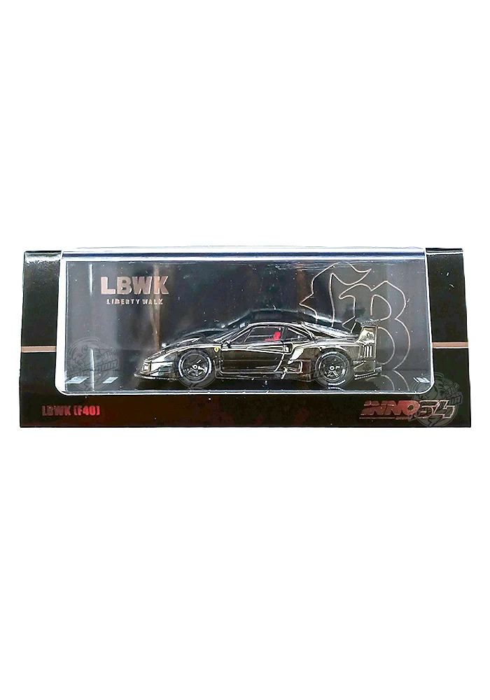 EXCLUSIVES Inno64 Liberty Walk Ferrari F40 - Black (Scale 1:64) - Image 6