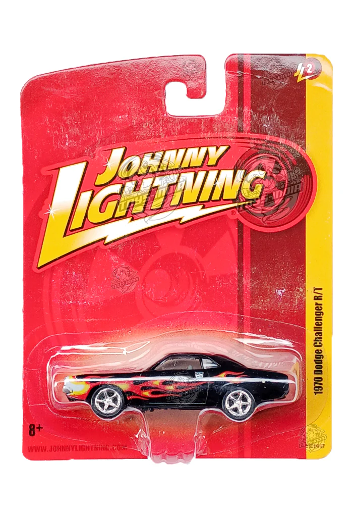 EXCLUSIVES Johnny Lightning 1970 Dodge Challenger R/T - Black (Scale 1:64)
