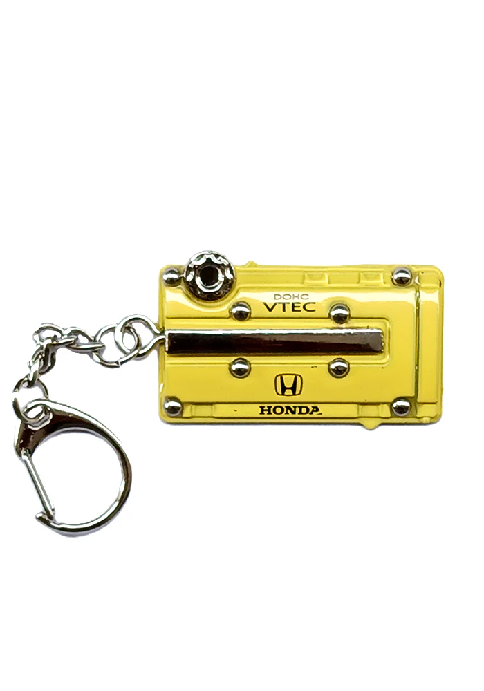 EXCLUSIVES Keychain - Car Engine Head - Honda - Yellow