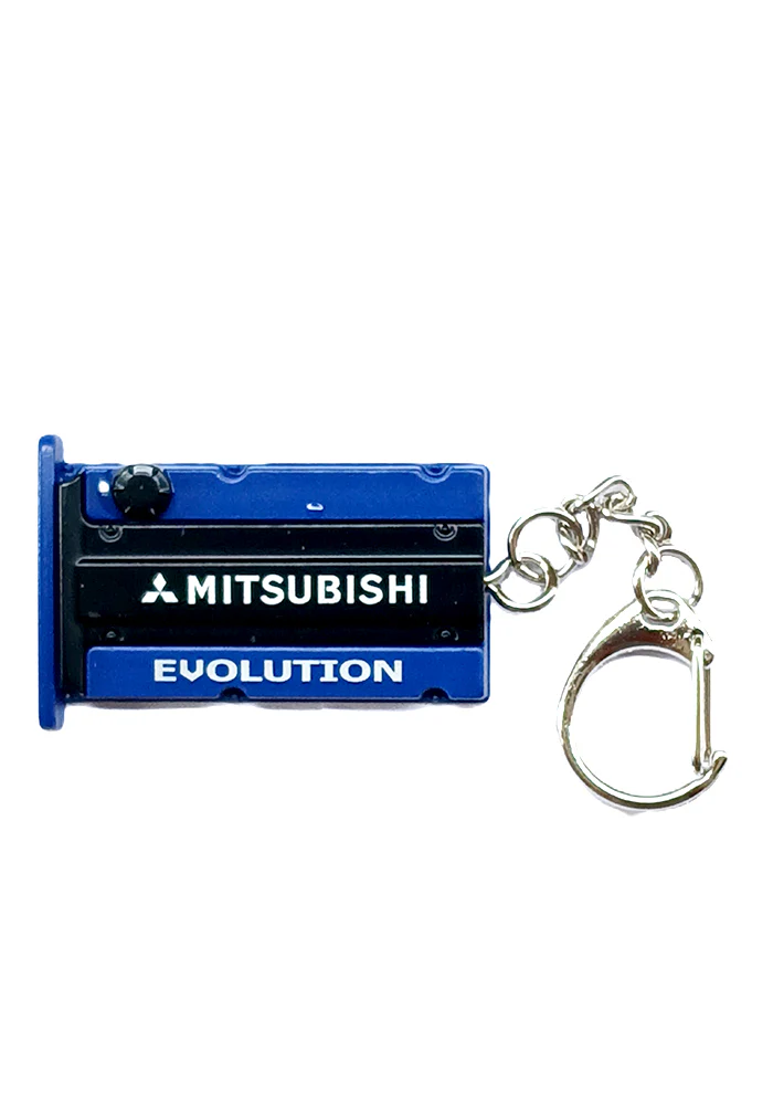 EXCLUSIVES Keychain - Car Engine Head - Mitsubishi - Blue
