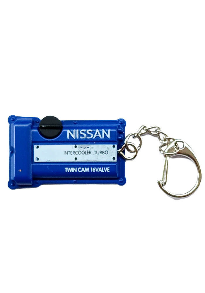 EXCLUSIVES Keychain - Car Engine Head - Nissan - Blue
