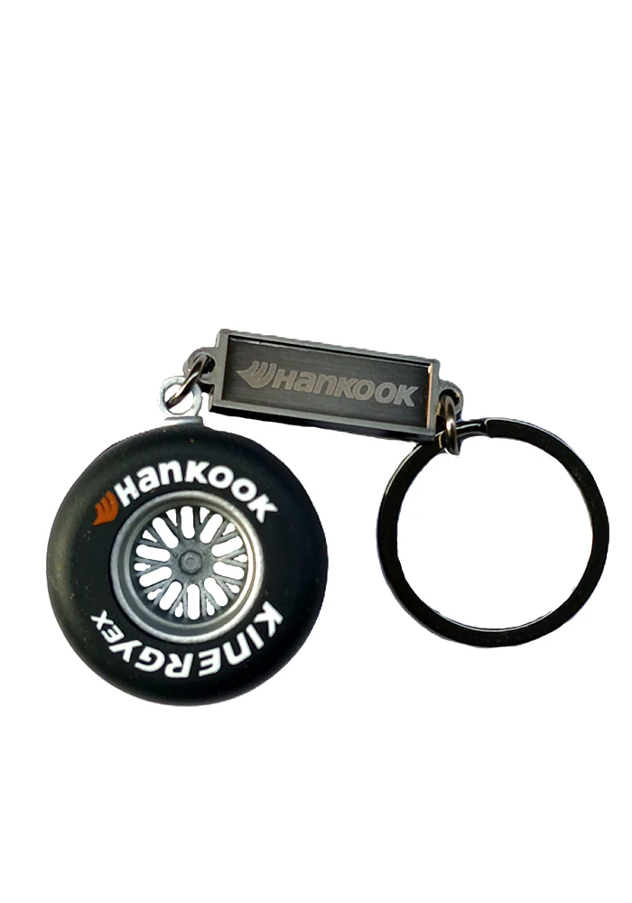EXCLUSIVES Keychain - Car Tyre - Black / White