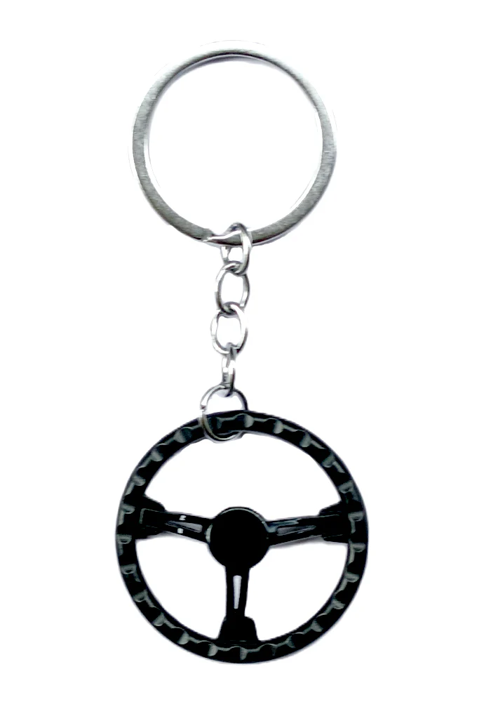 EXCLUSIVES Keychain - Steering Wheel - Black / Black