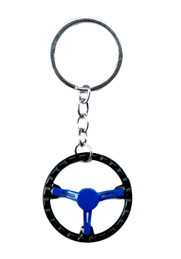 EXCLUSIVES Keychain - Steering Wheel - Black / Blue