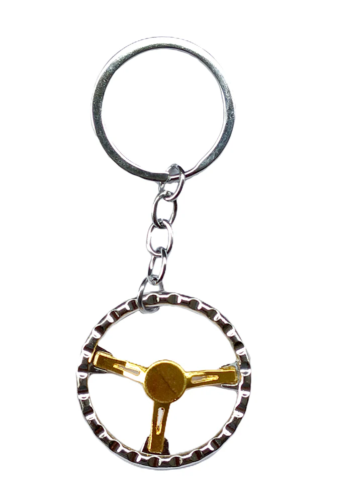 EXCLUSIVES Keychain - Steering Wheel - Silver