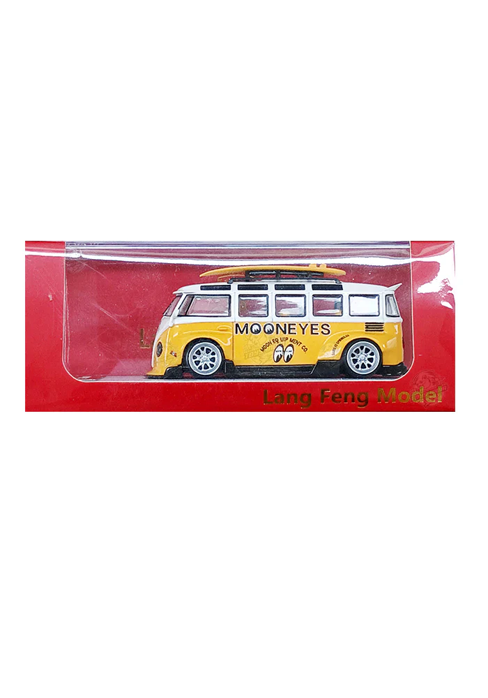EXCLUSIVES Lang Feng Model Volkswagen T1 Bus Kombi - Yellow / White (Scale 1:64)