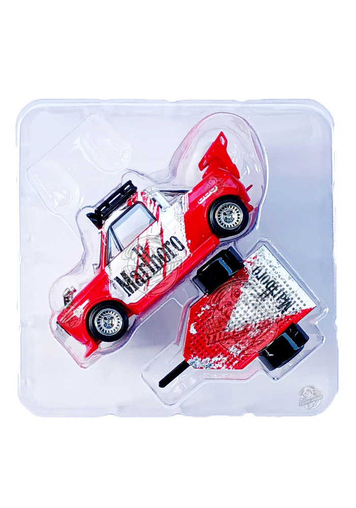 EXCLUSIVES Liberty 64 Marlboro N600 Pickup Truck & Trailer - Red / White (Scale 1:64) - Image 4