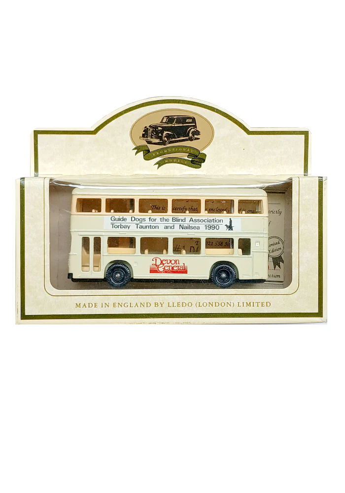 EXCLUSIVES Lledo UK Models of Days Gone Devon General Bus - Beige (Scale 1:43)