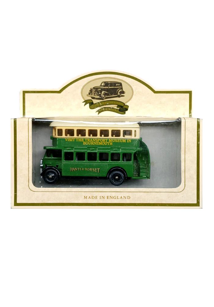 EXCLUSIVES Lledo UK Models of Days Gone - Transport Museum Decker Bus - Green/ Beige (Scale 1:43)