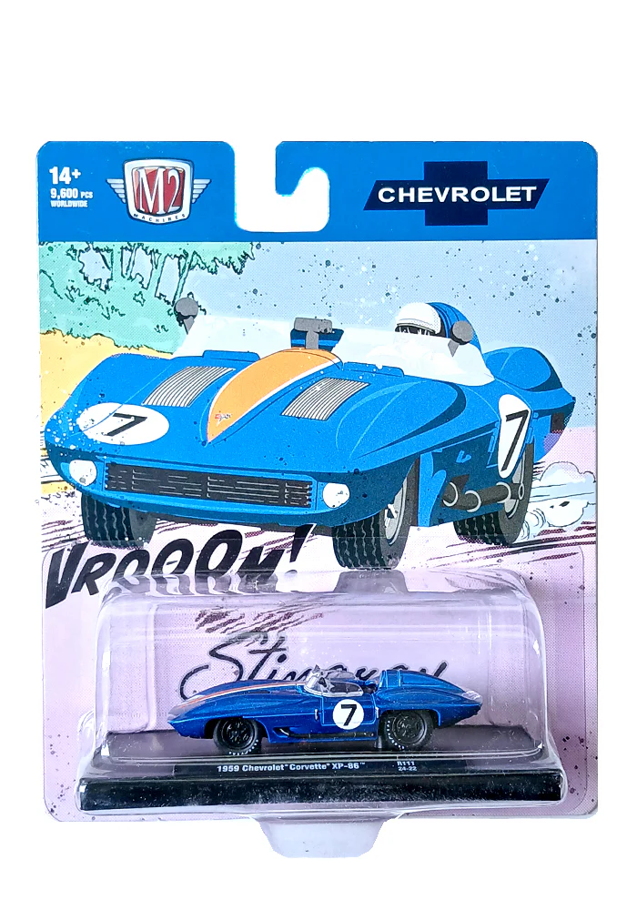 EXCLUSIVES M2 Machines 1959 Chevrolet Corvette XP-86 - Blue / Orange