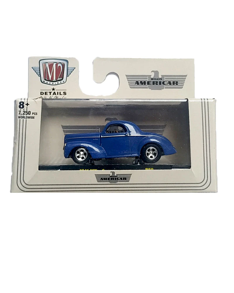 EXCLUSIVES M2 Machines Americar 1941 Willys Coupe - Blue - Image 2