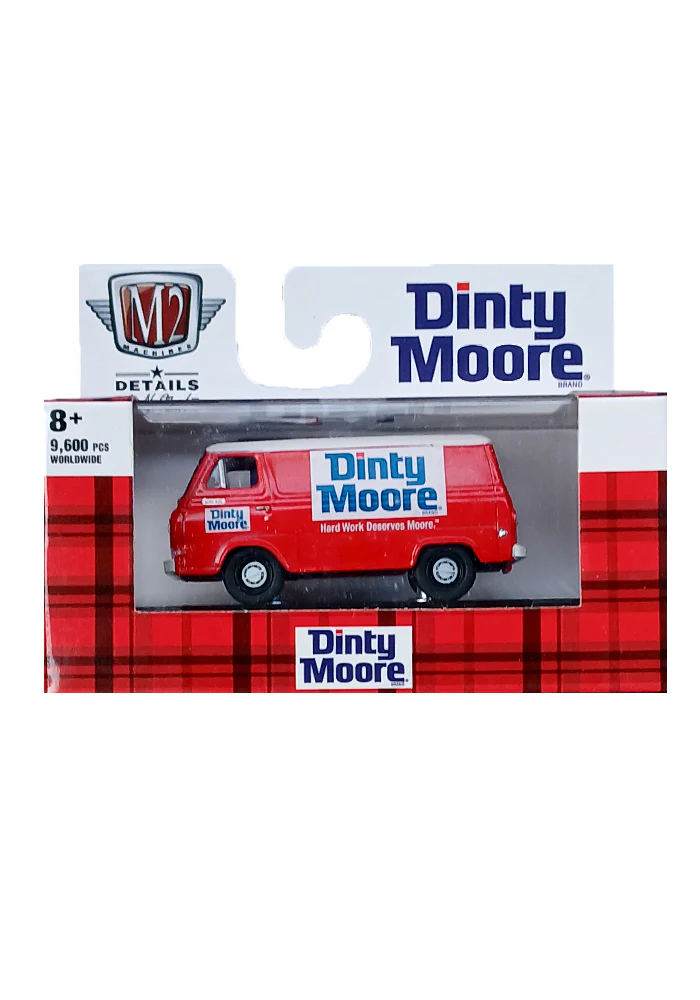 EXCLUSIVES M2 Machines Dinty Moore 1964 Ford Econoline Delivery Van - Red / White