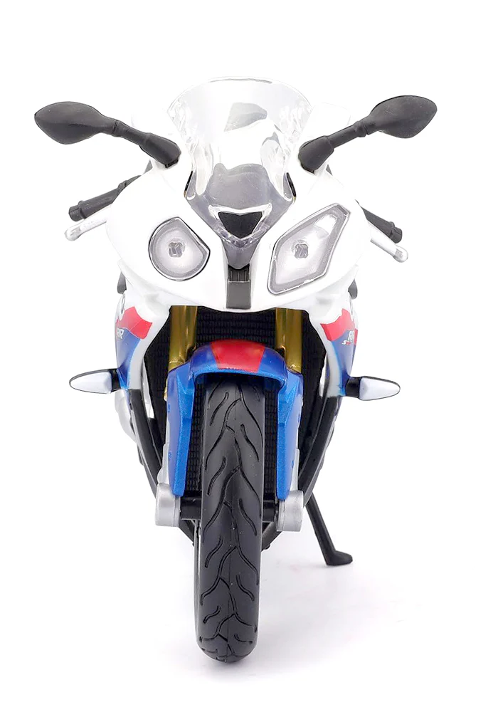 EXCLUSIVES Maisto Motor Cycles BMW S 1000 RR - White / Blue (1:12 Scale) - Image 2
