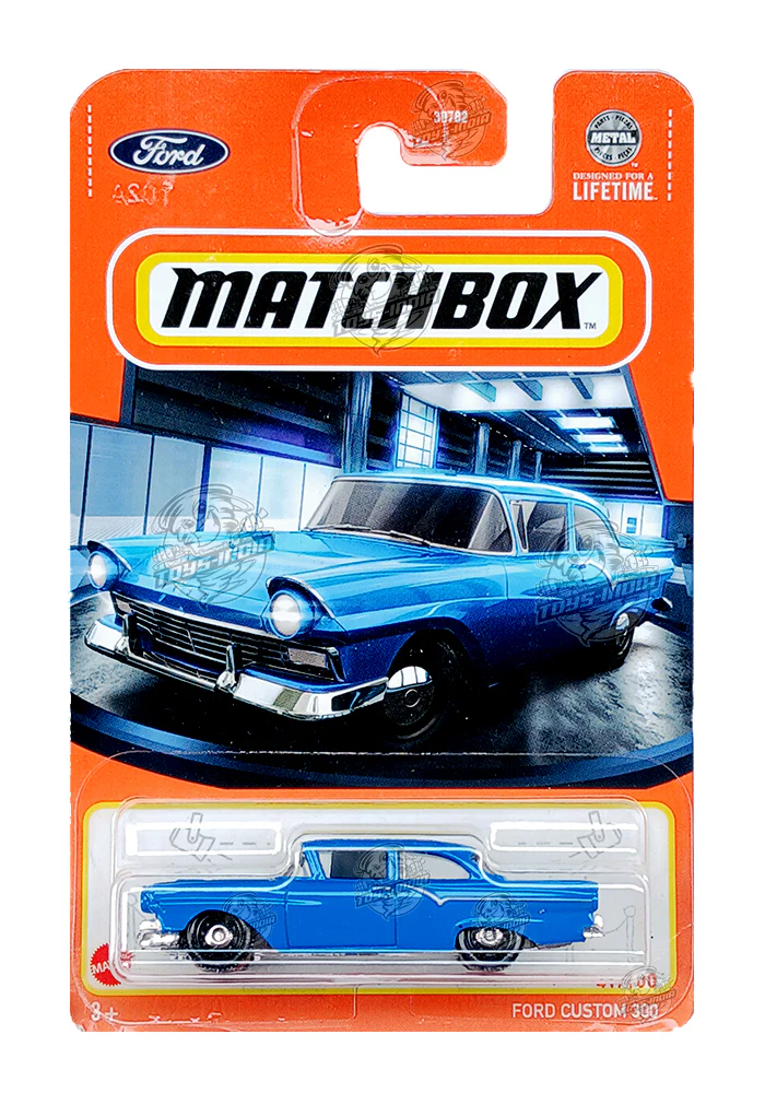 EXCLUSIVES Matchbox Ford Custom 300 - Blue - 2023 Card (With Protector Case)