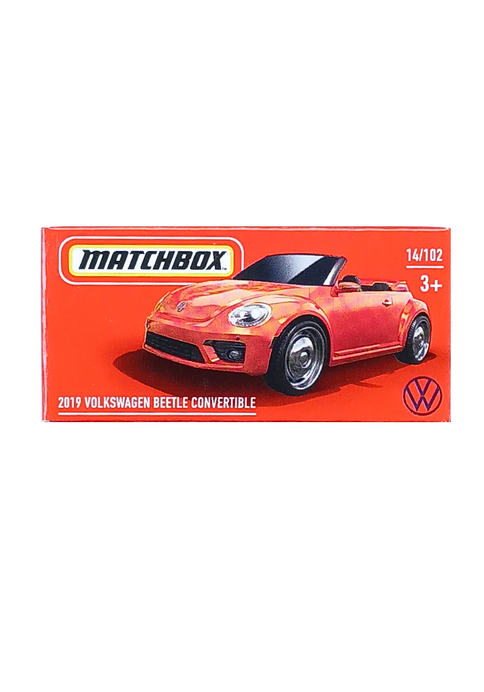 EXCLUSIVES Matchbox 2019 Volkswagen Beetle Convertible - Orange - 2022 Box