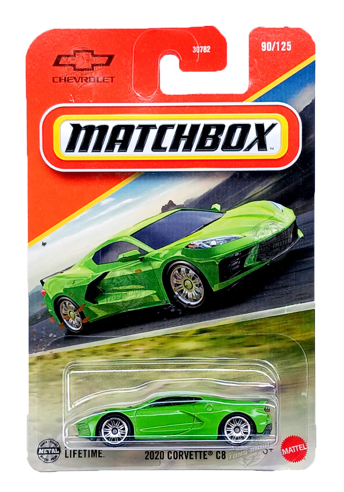 EXCLUSIVES Matchbox 2020 Corvette C8 - Green - 2024 Card (With Protector Case)